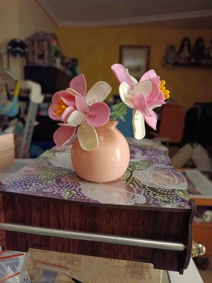 Customer photo for Building Block Flowers - Brick Bouquet with Vase