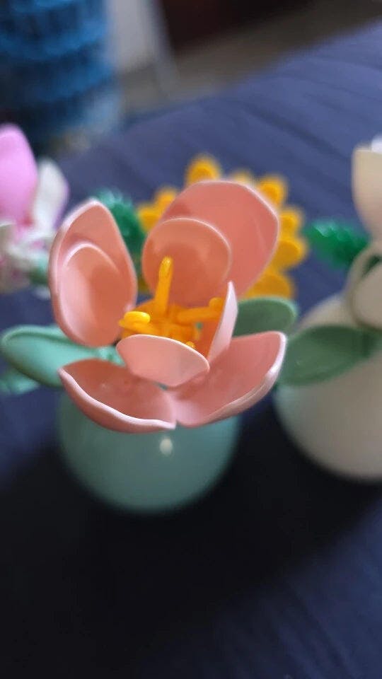 Customer photo for Building Block Flowers - Brick Bouquet with Vase