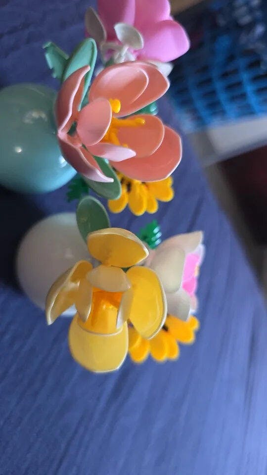 Customer photo for Building Block Flowers - Brick Bouquet with Vase