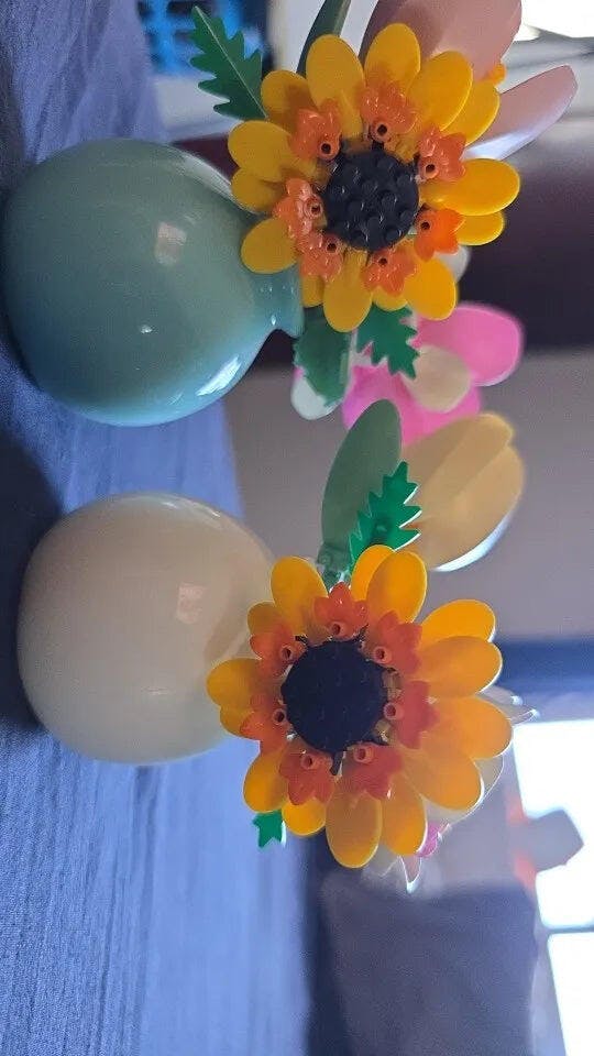 Customer photo for Building Block Flowers - Brick Bouquet with Vase