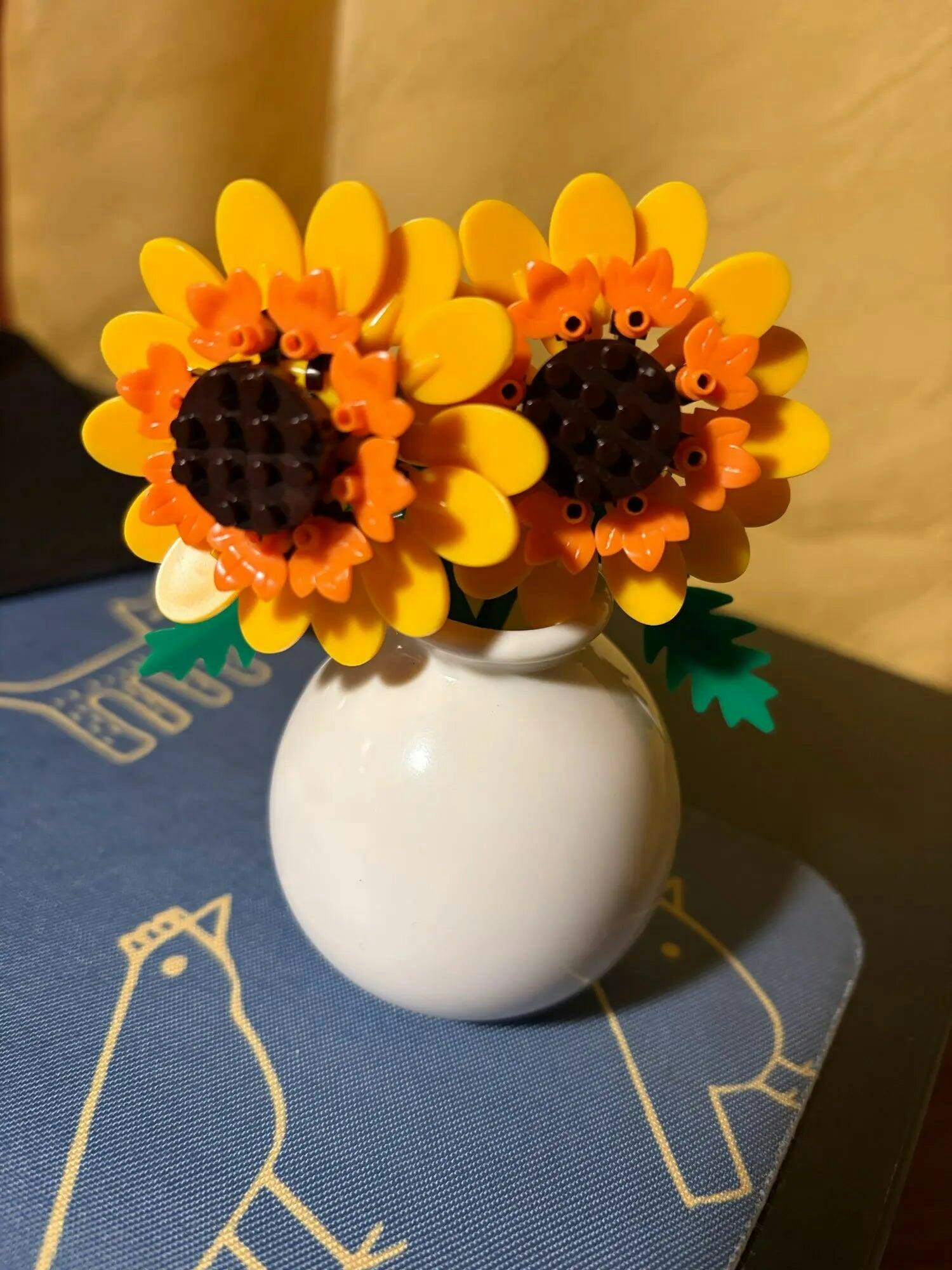 Customer photo for Building Block Flowers - Brick Bouquet with Vase