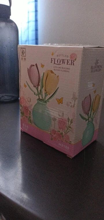 Customer photo for Building Block Flowers - Brick Bouquet with Vase
