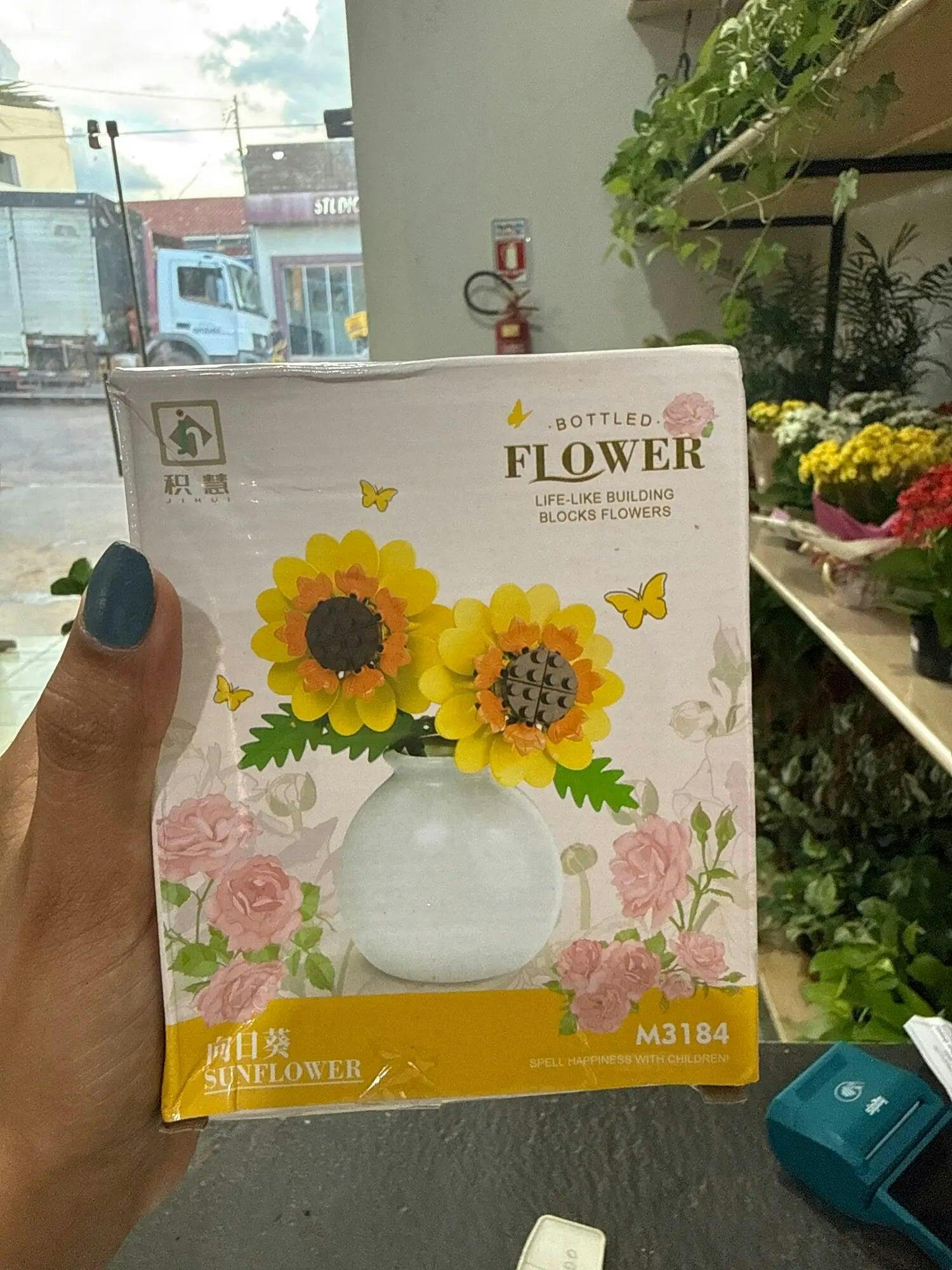 Customer photo for Building Block Flowers - Brick Bouquet with Vase