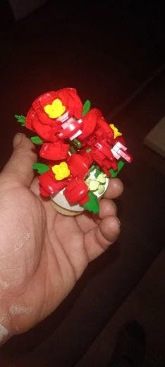 Customer photo for Building Block Flowers - Brick Bouquet with Vase