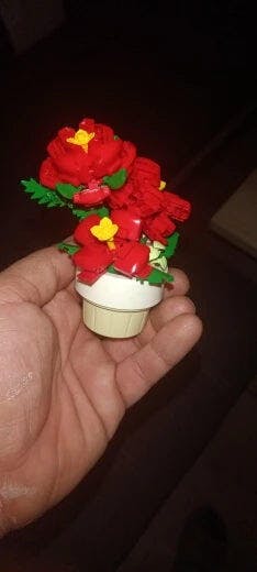 Customer photo for Building Block Flowers - Brick Bouquet with Vase