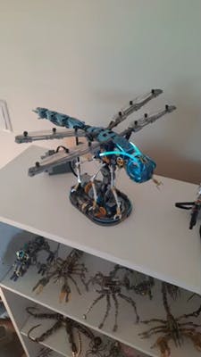 Customer photo for Mechanical Dragonfly Building Kit — 866 Pieces, LED