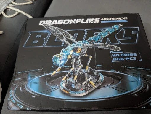 Customer photo for Mechanical Dragonfly Building Kit — 866 Pieces, LED