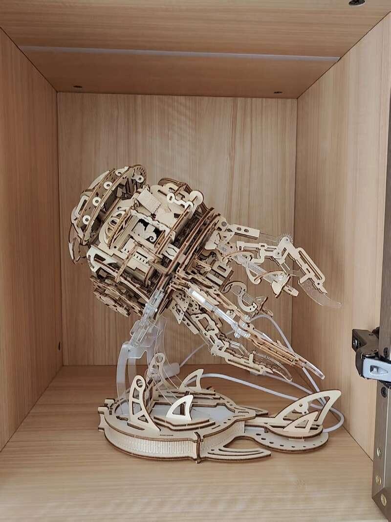 Customer photo for Enchanted Aurora Jellyfish Music Box 3D Wooden Puzzle