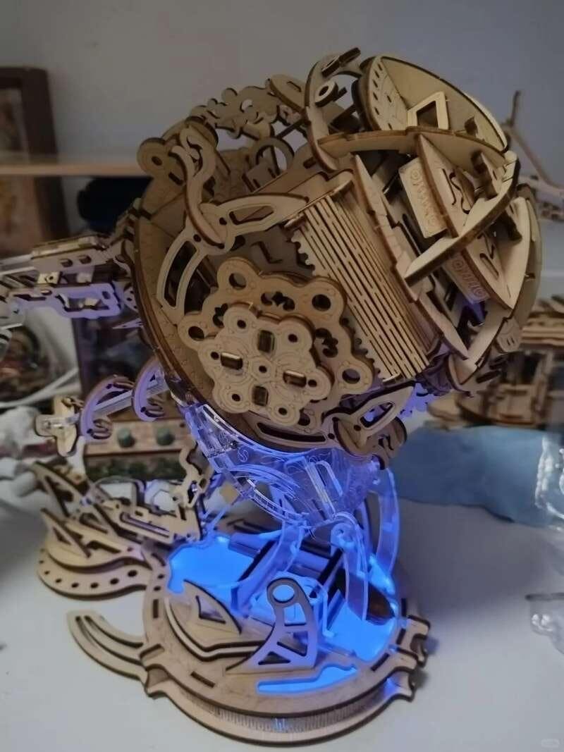 Customer photo for Enchanted Aurora Jellyfish Music Box 3D Wooden Puzzle