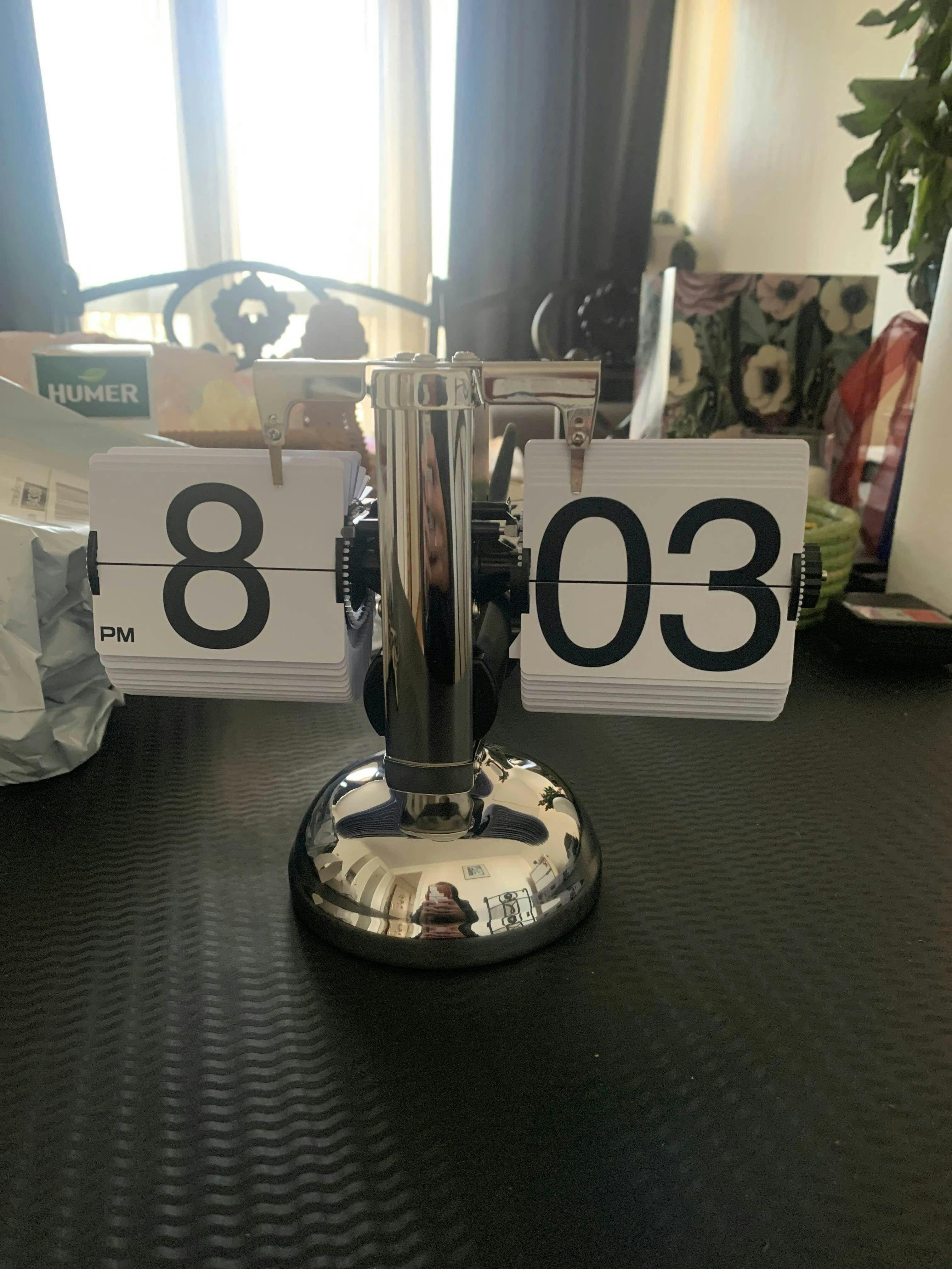 Customer photo for Retro Flip Down Clock with Automatic Rotating