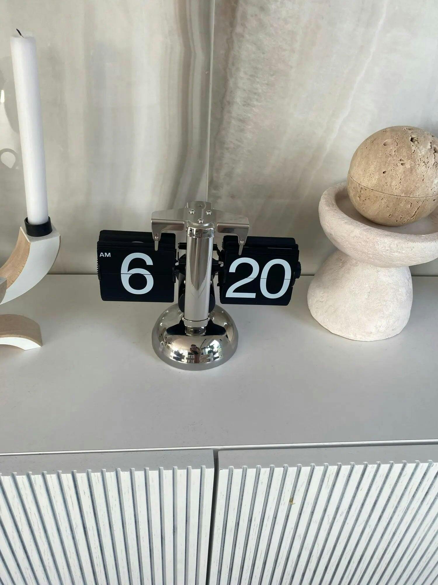 Customer photo for Retro Flip Down Clock with Automatic Rotating