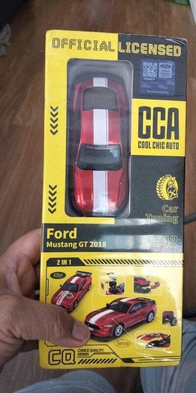 Customer photo for DIY 1:42 Scale Ford Mustang Alloy Car Model Kit