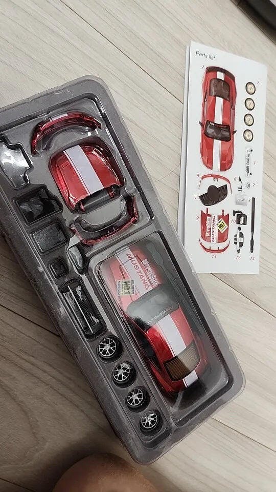 Customer photo for DIY 1:42 Scale Ford Mustang Alloy Car Model Kit