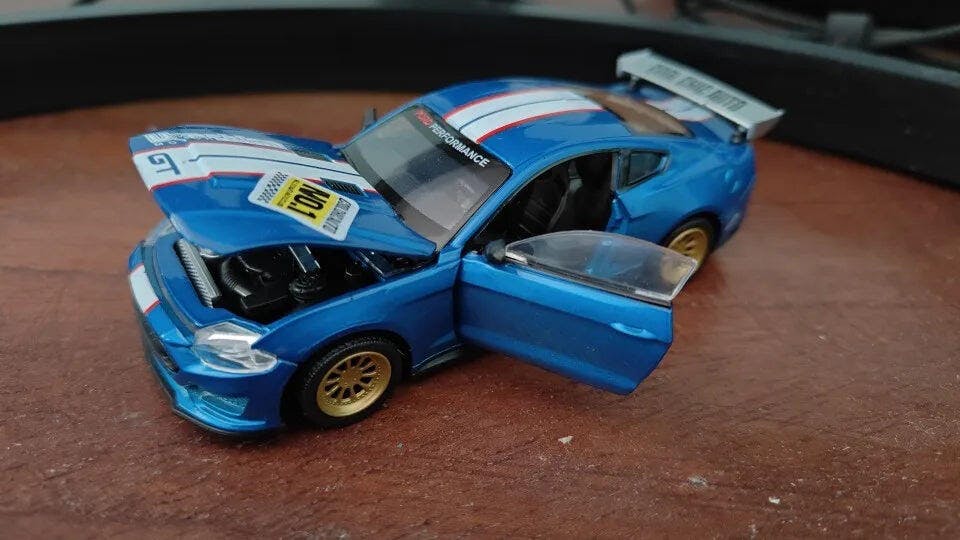 Customer photo for DIY 1:42 Scale Ford Mustang Alloy Car Model Kit