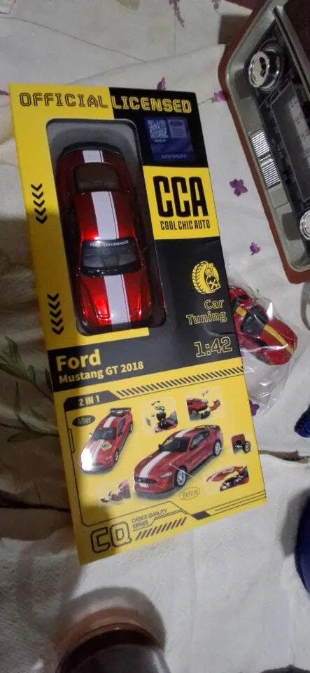 Customer photo for DIY 1:42 Scale Ford Mustang Alloy Car Model Kit