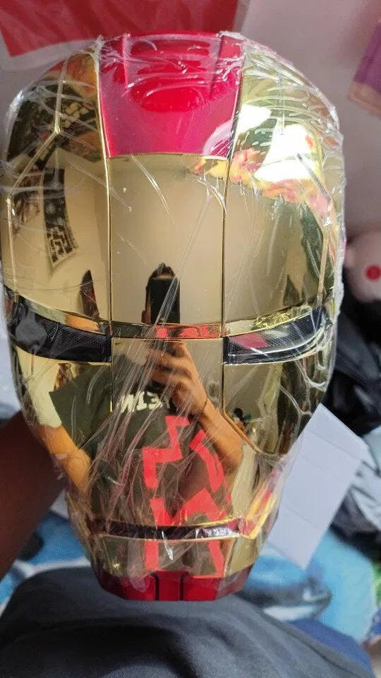 Customer photo for Iron Man MK5 Jarvis Helmet - Voice Activated Mask
