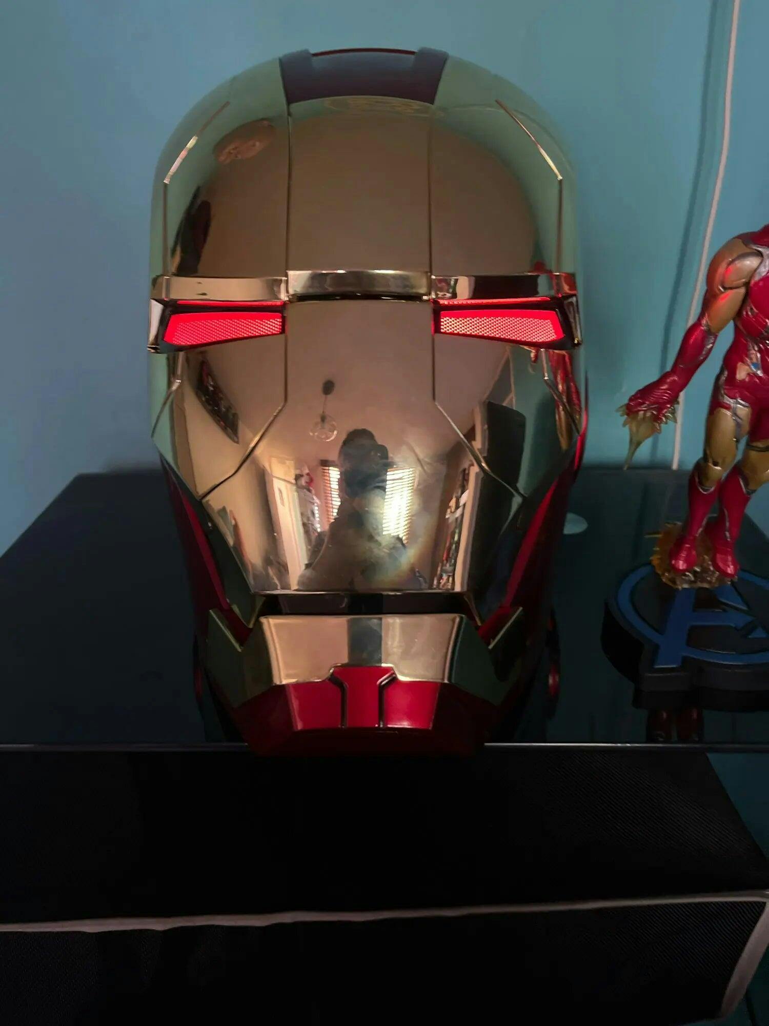 Customer photo for Iron Man MK5 Jarvis Helmet - Voice Activated Mask