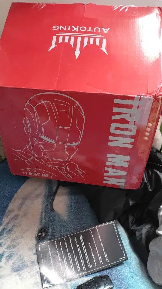 Customer photo for Iron Man MK5 Jarvis Helmet - Voice Activated Mask