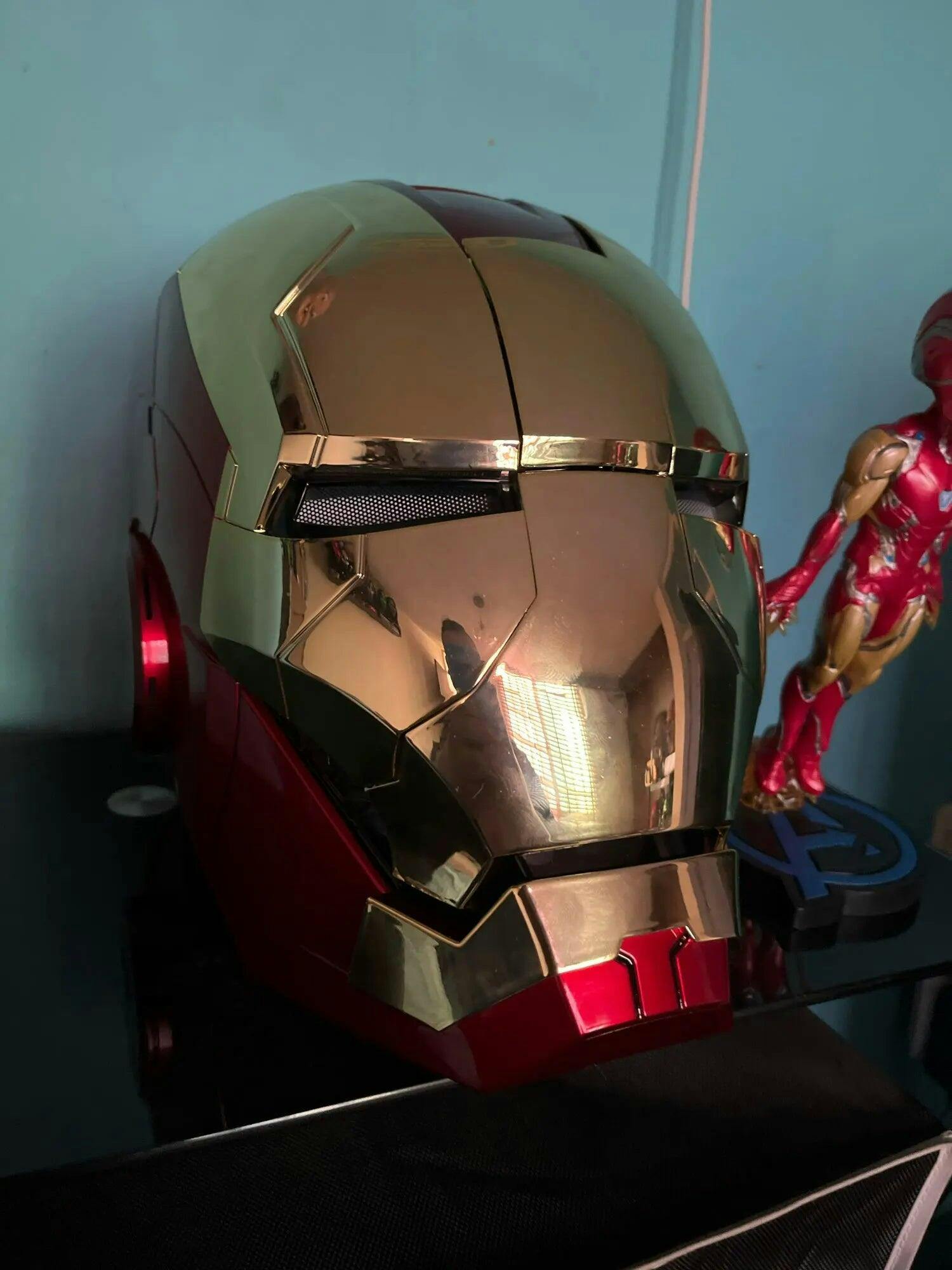 Customer photo for Iron Man MK5 Jarvis Helmet - Voice Activated Mask