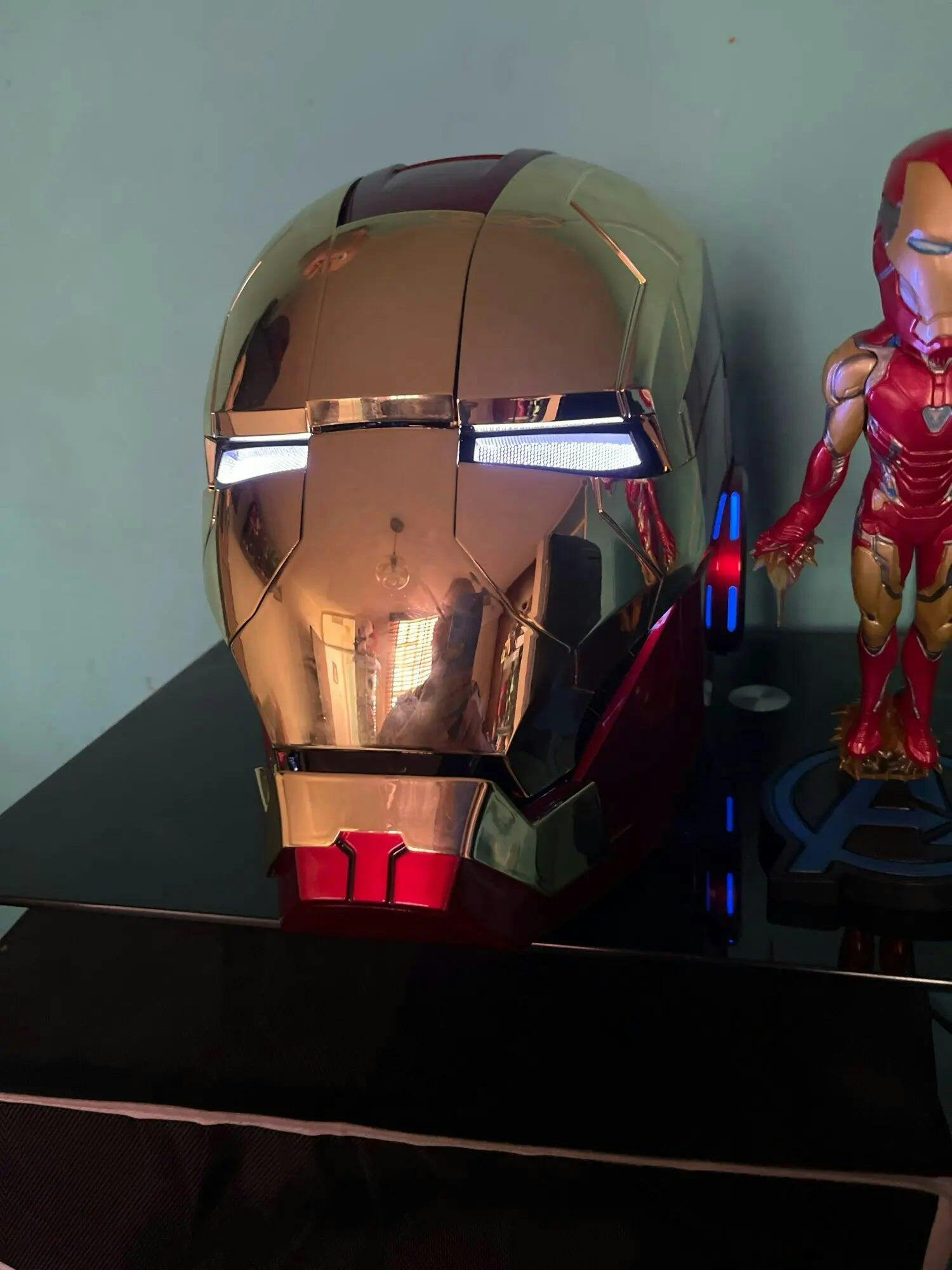 Customer photo for Iron Man MK5 Jarvis Helmet - Voice Activated Mask