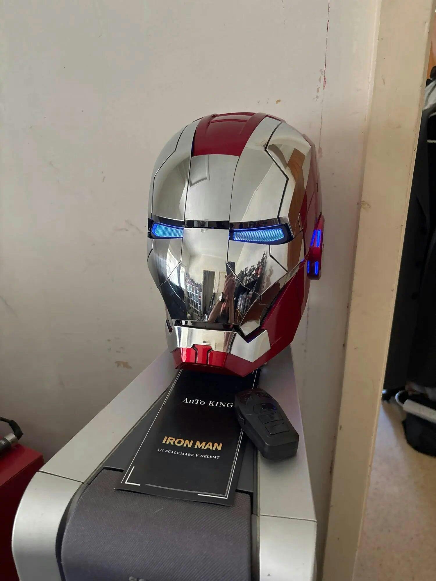 Customer photo for Iron Man MK5 Jarvis Helmet - Voice Activated Mask