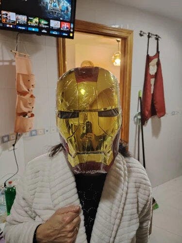 Customer photo for Iron Man MK5 Jarvis Helmet - Voice Activated Mask