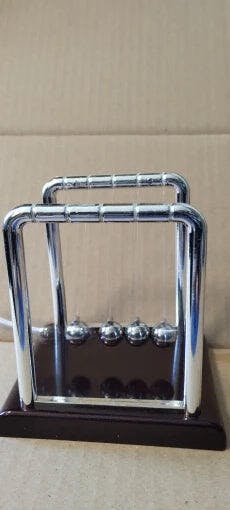 Customer photo for Newton's Cradle — Executive Desk Physics Demonstrator