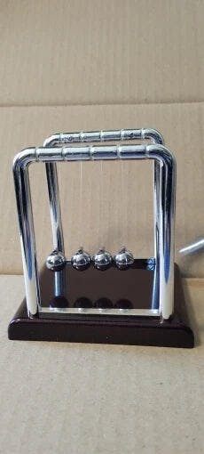 Customer photo for Newton's Cradle — Executive Desk Physics Demonstrator