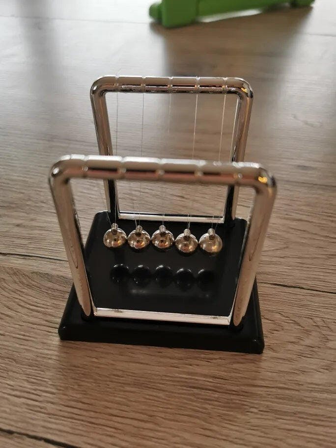 Customer photo for Newton's Cradle — Executive Desk Physics Demonstrator