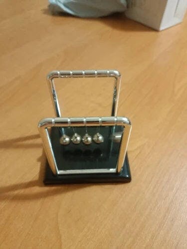 Customer photo for Newton's Cradle — Executive Desk Physics Demonstrator