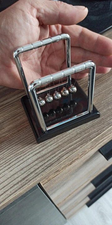 Customer photo for Newton's Cradle — Executive Desk Physics Demonstrator