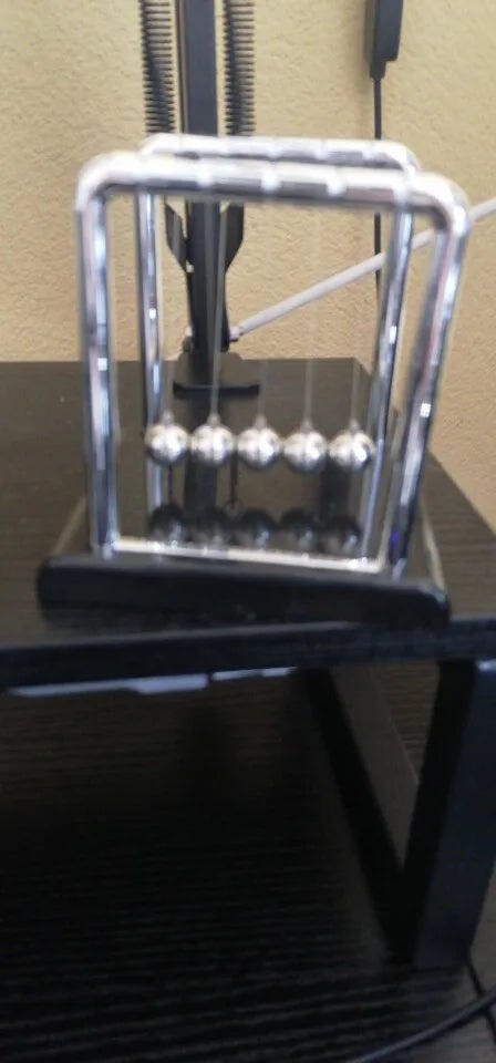 Customer photo for Newton's Cradle — Executive Desk Physics Demonstrator