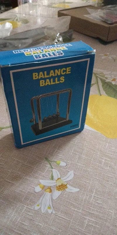 Customer photo for Newton's Cradle — Executive Desk Physics Demonstrator