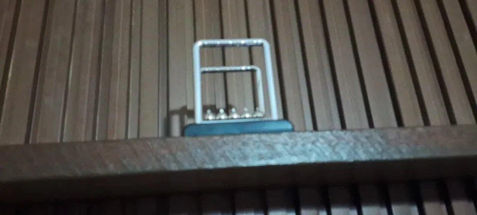 Customer photo for Newton's Cradle — Executive Desk Physics Demonstrator