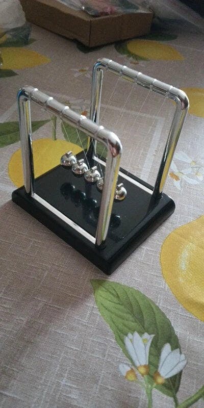 Customer photo for Newton's Cradle — Executive Desk Physics Demonstrator
