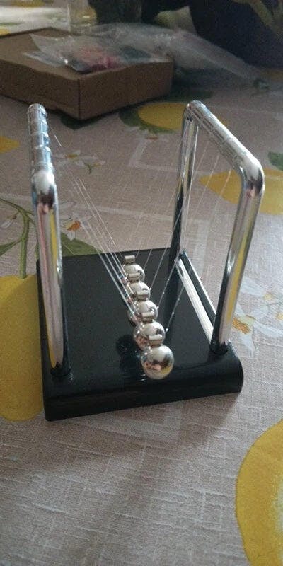 Customer photo for Newton's Cradle — Executive Desk Physics Demonstrator