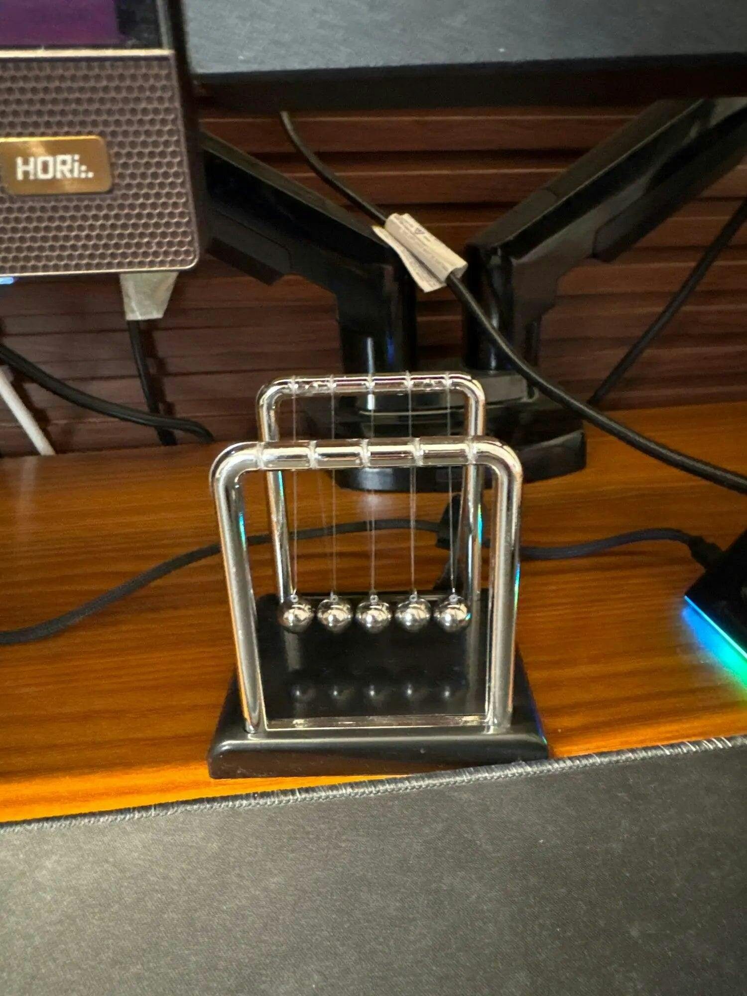 Customer photo for Newton's Cradle — Executive Desk Physics Demonstrator