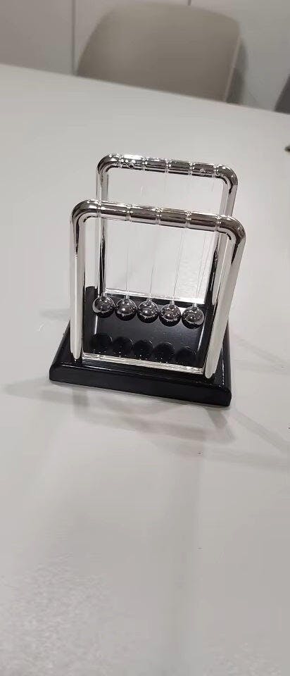 Customer photo for Newton's Cradle — Executive Desk Physics Demonstrator