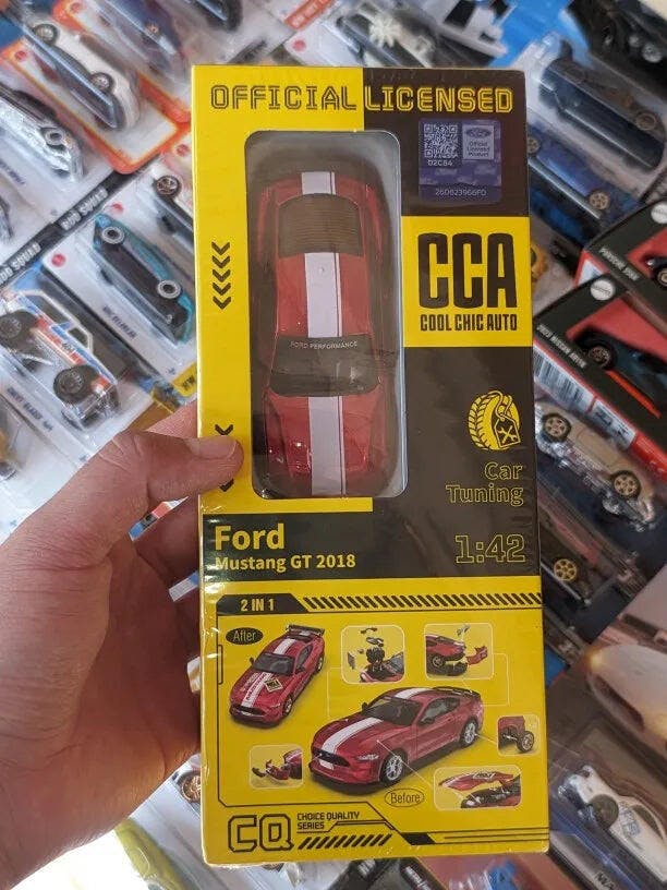 Customer photo for DIY 1:42 Scale Ford Mustang Alloy Car Model Kit