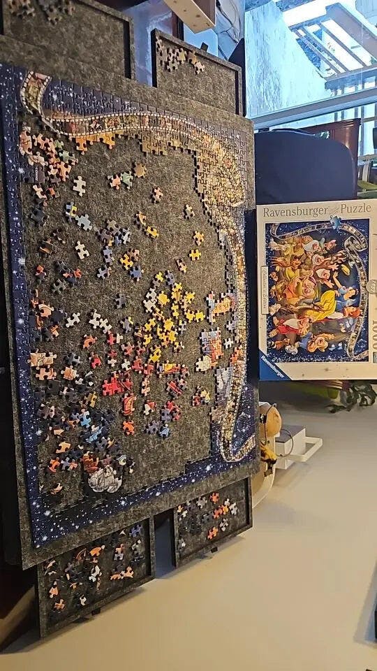 Customer photo for Puzzle Board with Drawers 1500 Piece