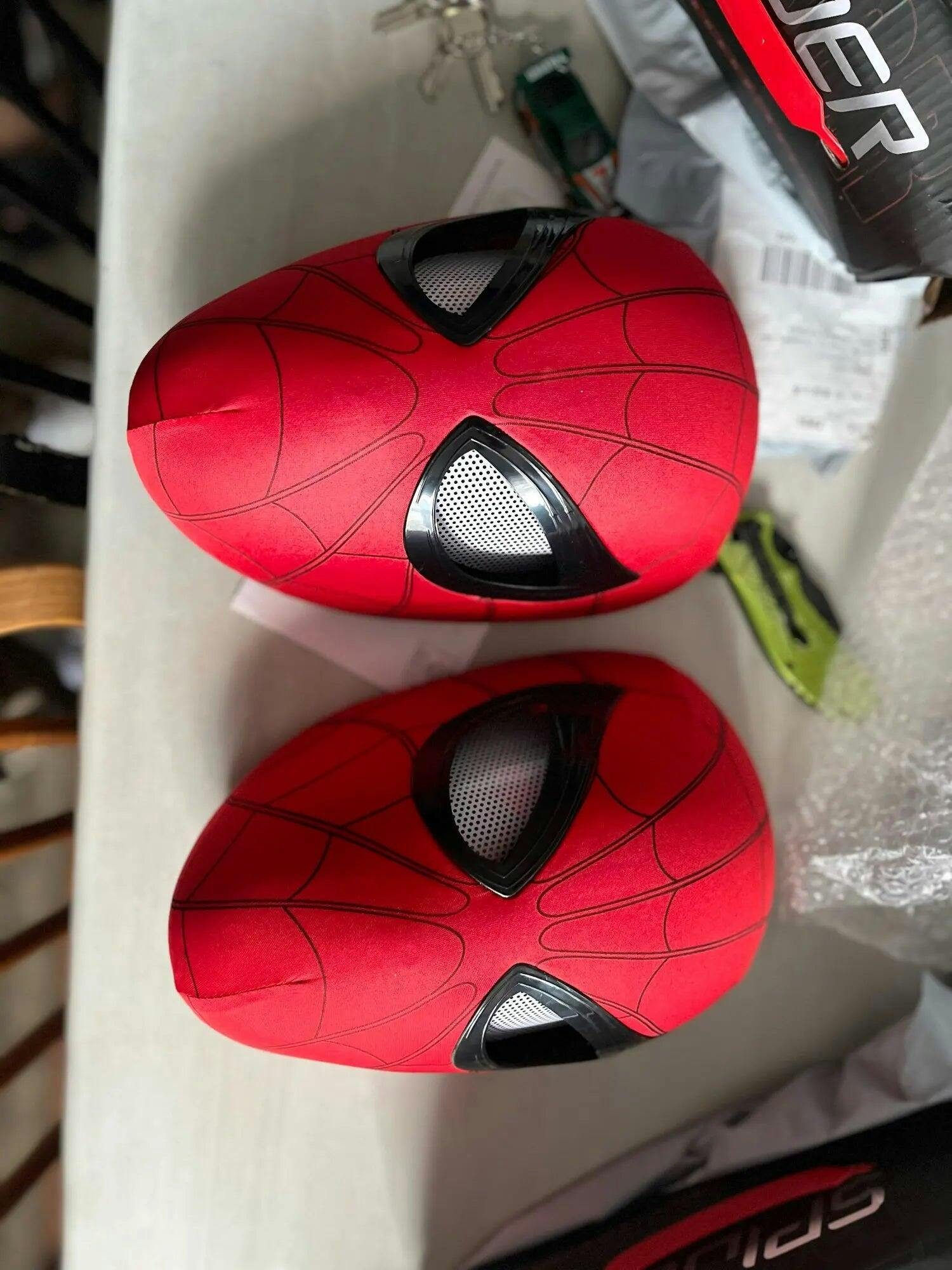 Customer photo for Spiderman Mask Moving Eyes