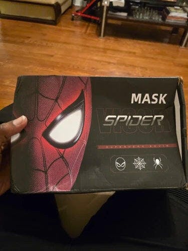 Customer photo for Spiderman Mask Moving Eyes