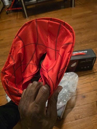 Customer photo for Spiderman Mask Moving Eyes