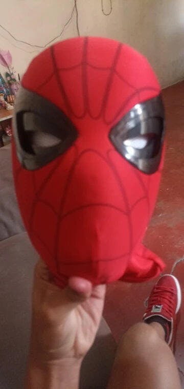Customer photo for Spiderman Mask Moving Eyes