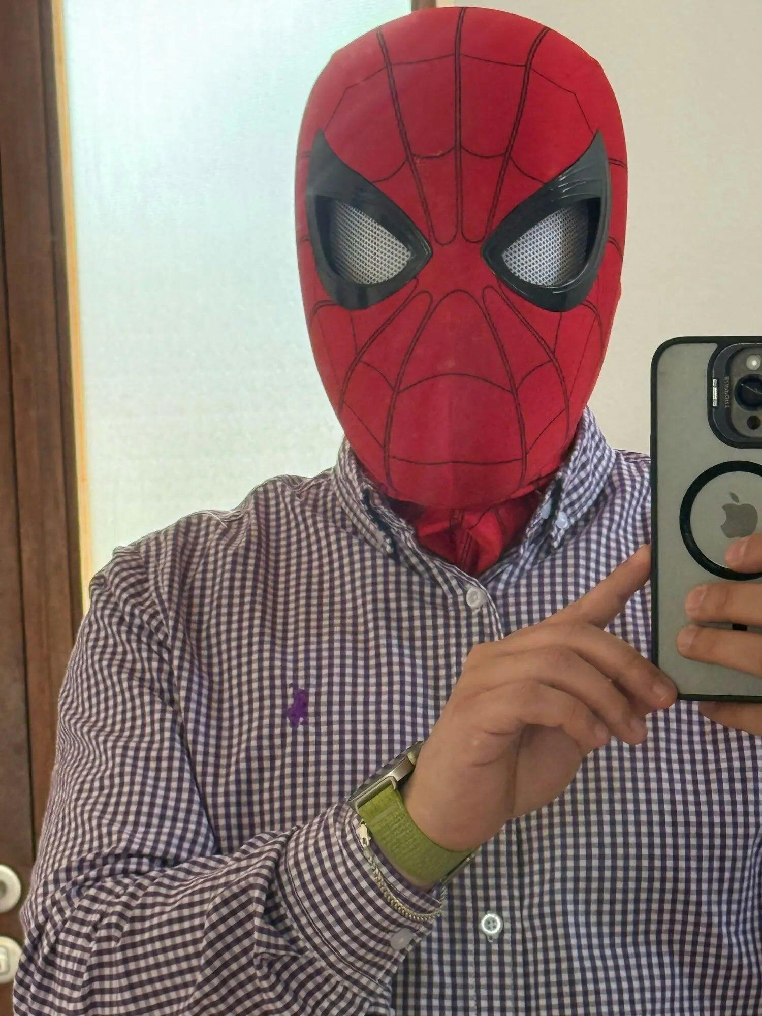 Customer photo for Spiderman Mask Moving Eyes