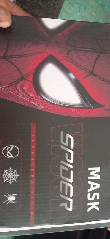 Customer photo for Spiderman Mask Moving Eyes