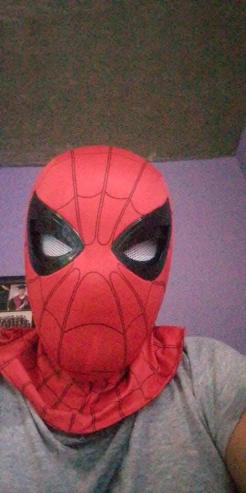 Customer photo for Spiderman Mask Moving Eyes