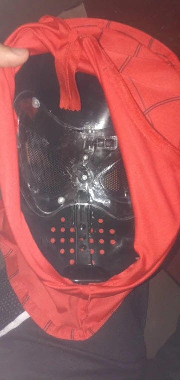 Customer photo for Spiderman Mask Moving Eyes