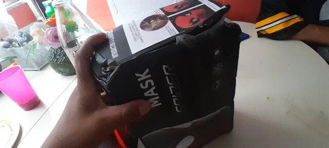 Customer photo for Spiderman Mask Moving Eyes