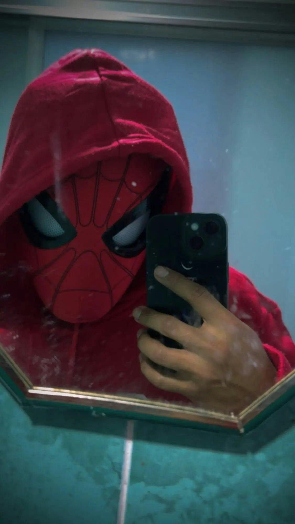 Customer photo for Spiderman Mask Moving Eyes
